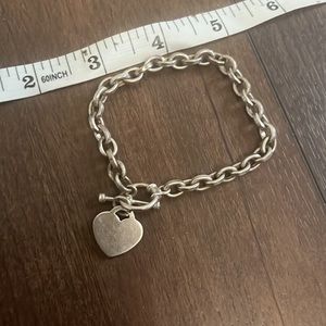 Heart Toggle Charm Bracelet